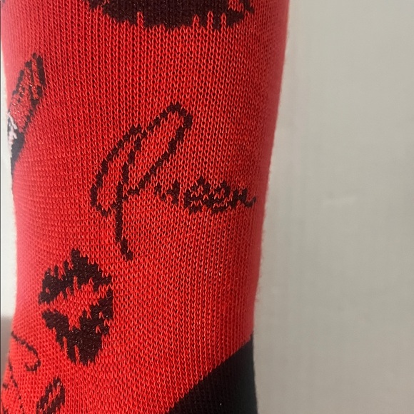 Fabulous Red and Black Mid-Crew Socks - Picture 15 of 15